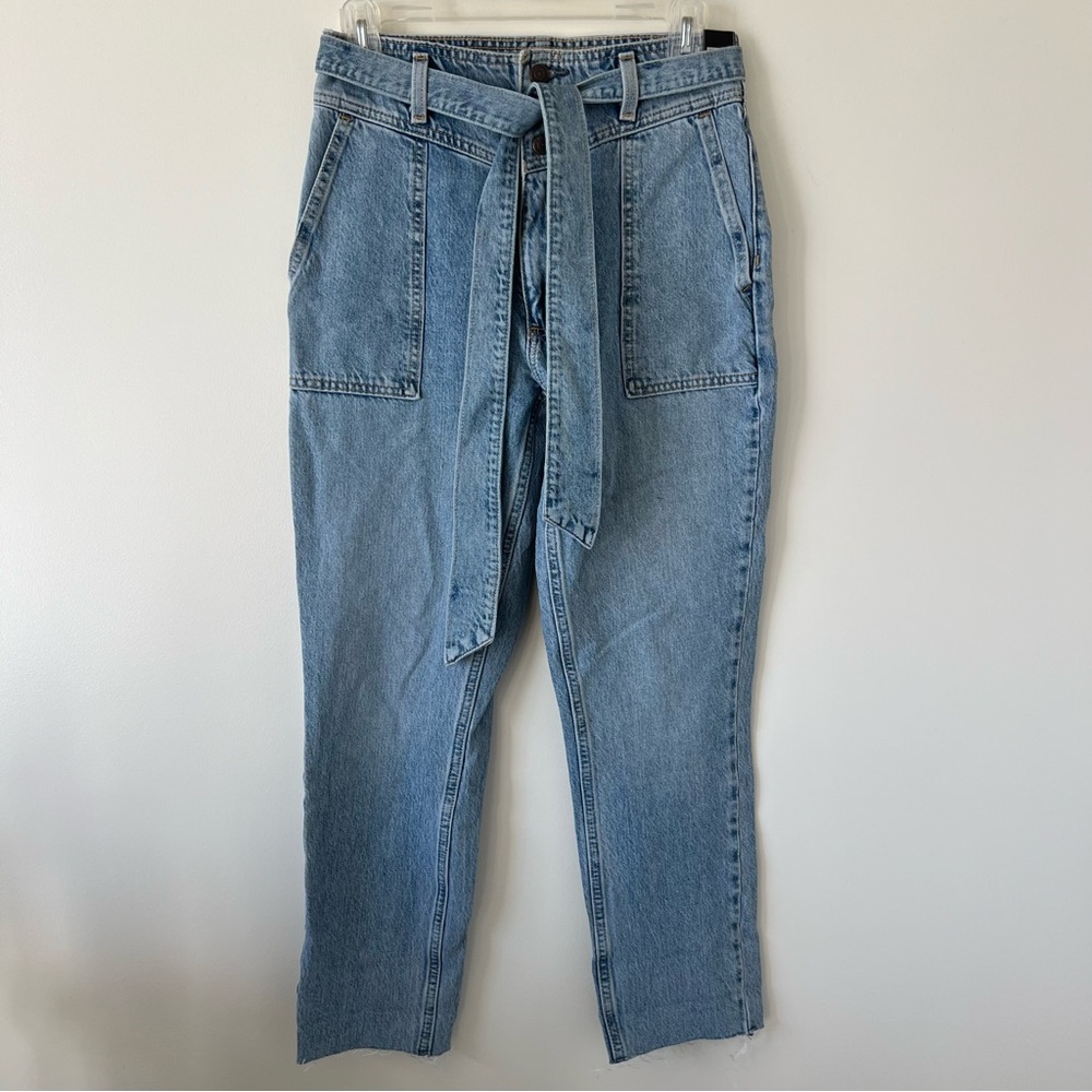 Abercrombie and Fitch High Rise Utility Mom Denim Jeans 26 2R